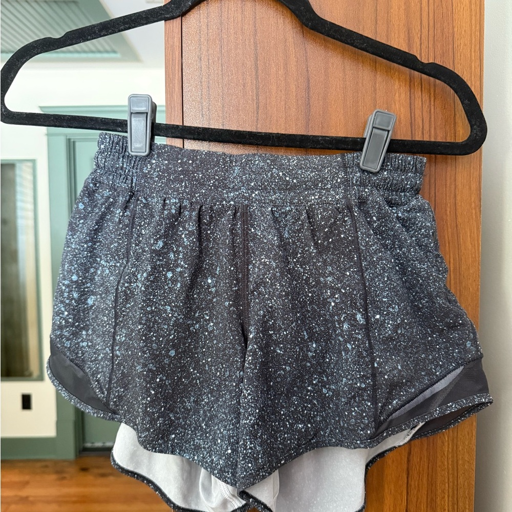 Lululemon Athletica Black and White Athletic Shorts